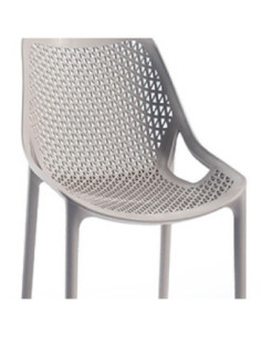 Sedia Bilros polipropilene tortora - Kallea 2