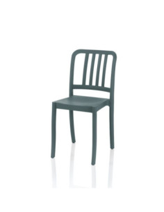 Sedia Nikki polipropilene grigio metal schienale 3 fasce - Kallea 2