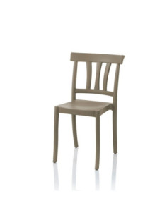 Sedia Cullen polipropilene tortora design classico - Kallea 2