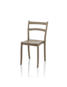 Sedia Samara polipropilene tortora schienale 2 fasce orizzontali - Kallea 2