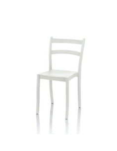 Sedia Samara polipropilene bianca schienale 2 fasce orizzontali - Kallea 2