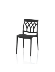 Bancale 46 pezzi Sedia Salim polipropilene nero schienale disegno geometrico in fibretta - Kallea 2