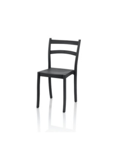 Sedia Samara polipropilene nero grafite schienale 2 fasce orizzontali - Kallea 2