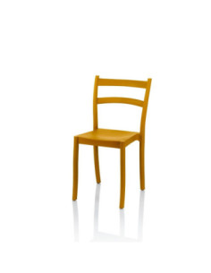 Sedia Samara polipropilene giallo senape schienale 2 fasce orizzontali - Kallea 2