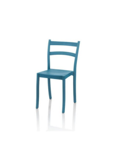 Sedia Samara polipropilene blu petrolio schienale 2 fasce orizzontali - Kallea 2