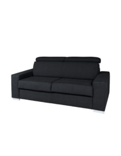 Divano letto Devon 3 posti nero poggiatesta recliner 209x108 - Kallea 2
