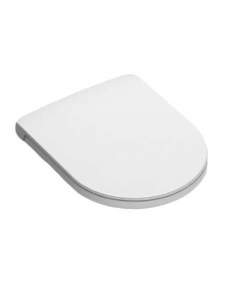 Sanitari filo parete Hatria serie Fusion scarico rimless senza brida con sedile rallentato bianco lucido - Kallea