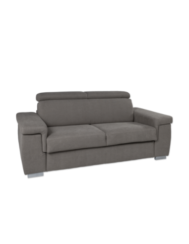 Divano letto Delhia 3 posti grigio poggiatesta recliner 226x108 - Kallea