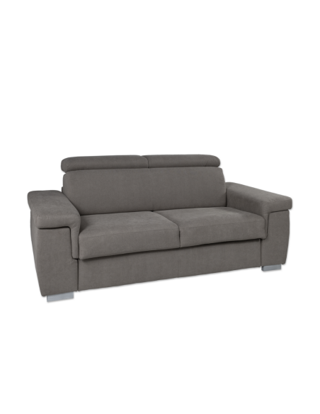 Divano letto Delhia 3 posti grigio poggiatesta recliner 226x108 - Kallea