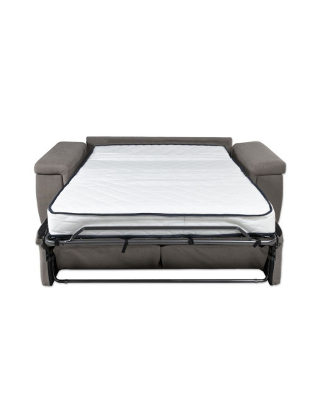 Divano letto Delhia 3 posti grigio poggiatesta recliner 226x108 - Kallea