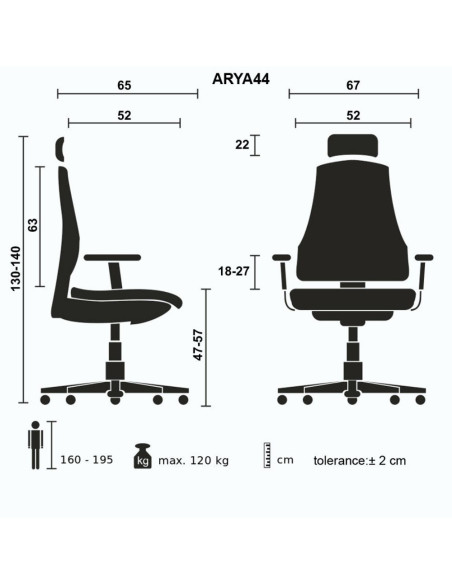 Poltrona ufficio Arya cuoio - Kallea