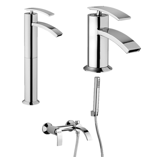 SET MISCELATORI GROHE BAUEDGE LAVABO M E BIDET S CROMATO