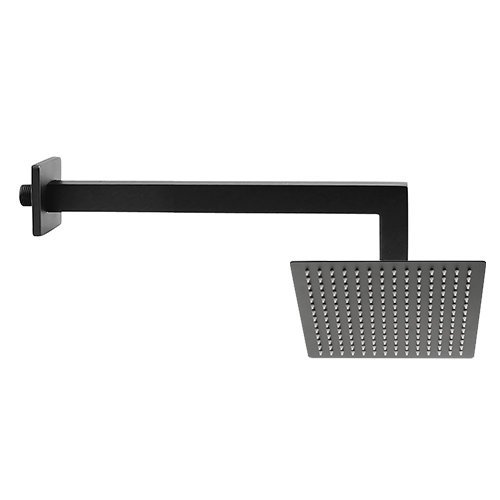 Soffione Doccia Rotondo In Acciaio Inox 20 Cm - Con Braccio Da 25 Cm, Tettarelle Anticalcare Siliconiche