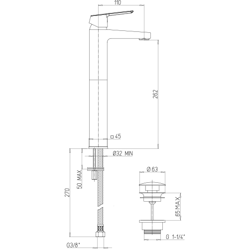 Dimensioni lavabo