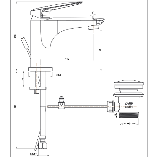 Dimensioni lavabo